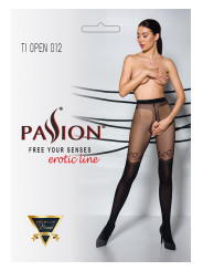Collants ouverts TI012 20/40 deniers - noir
