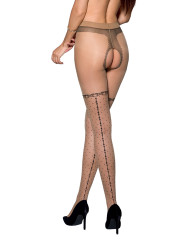 Collants ouverts TI014 20 deniers - beige