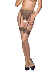 Collants ouverts TI016 20 deniers - beige