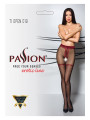 Collants ouverts TI019 20 deniers - noir/rouge