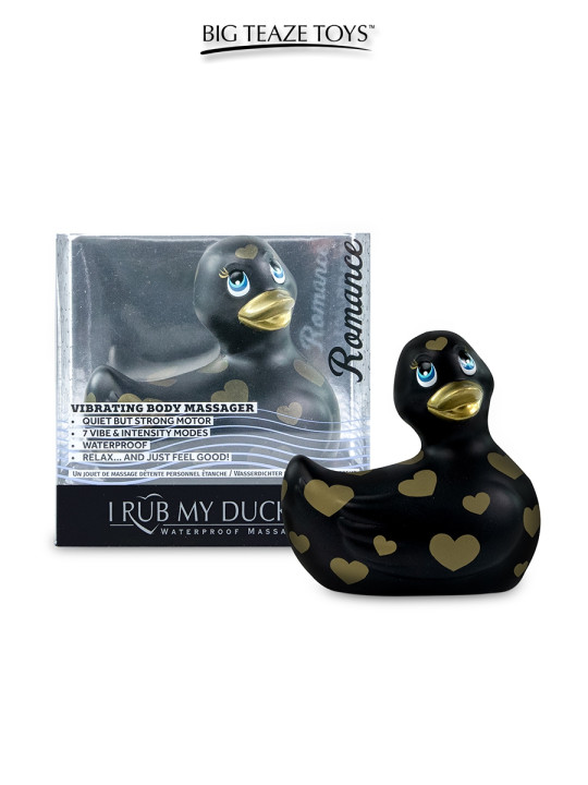Mini canard vibrant Romance noir et or