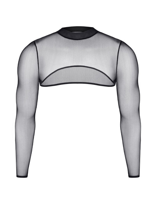 Crop top tulle noir transparent - Regnes