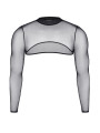 Crop top tulle noir transparent - Regnes