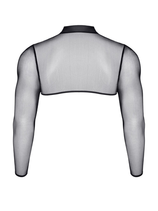 Crop top tulle noir transparent - Regnes