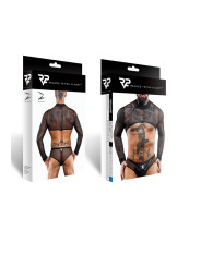 Crop top tulle noir transparent - Regnes