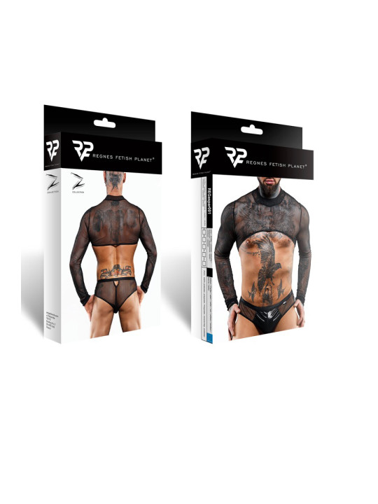 Crop top tulle noir transparent - Regnes