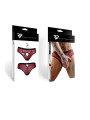 Slip type brésilien ouvert zébré rouge et noir - Regnes