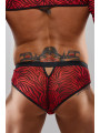 Slip type brésilien zébré rouge et noir - Regnes