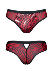 Slip type brésilien zébré rouge et noir - Regnes