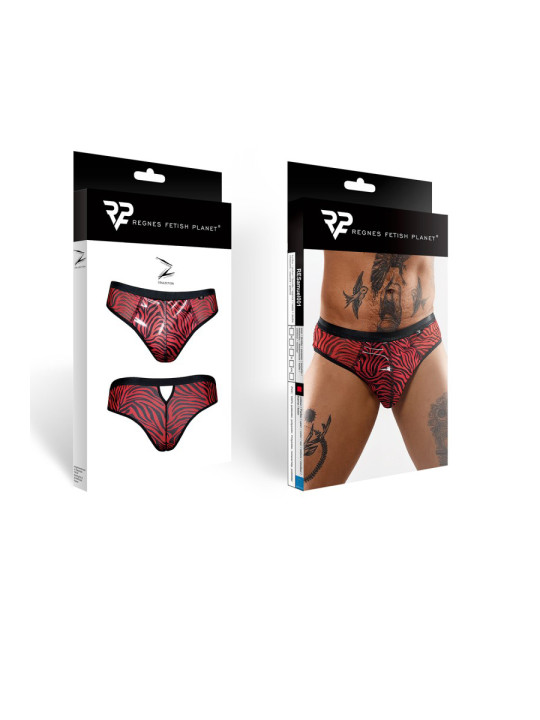 Slip type brésilien zébré rouge et noir - Regnes