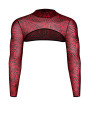 Crop top tulle zébré rouge et noir - Regnes