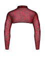 Crop top tulle zébré rouge et noir - Regnes