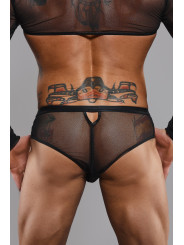Slip type brésilien noir ouvert - Regnes
