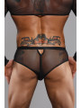 Slip type brésilien noir ouvert - Regnes