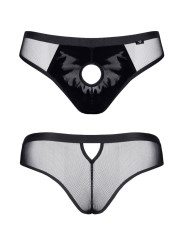 Slip type brésilien noir ouvert - Regnes