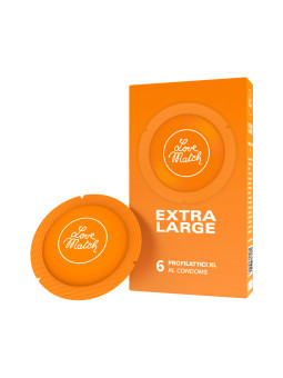 6 préservatifs extra-large Love Match