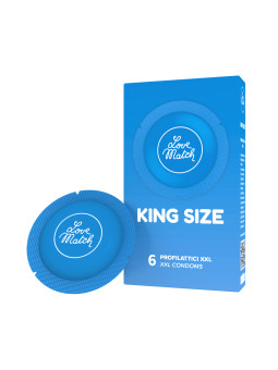 6 Préservatifs King size Love Match