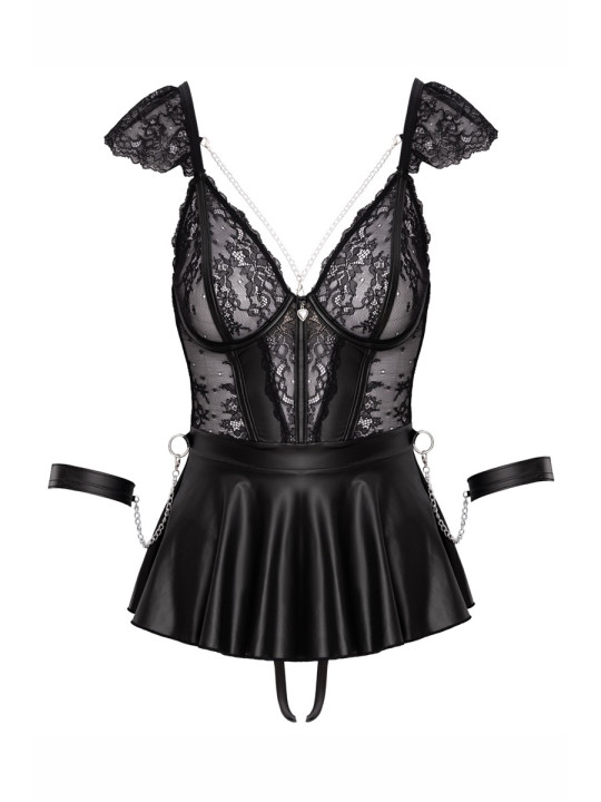 Ensemble 3 pièces lingerie Fetish - Cotelli Bondage