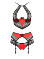 Ensemble à jarretelles Scarlet rouge - Passion