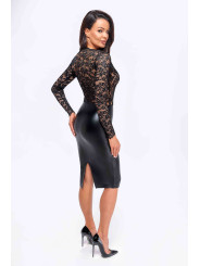 Robe Euphoria F295 wetlook et dentelle