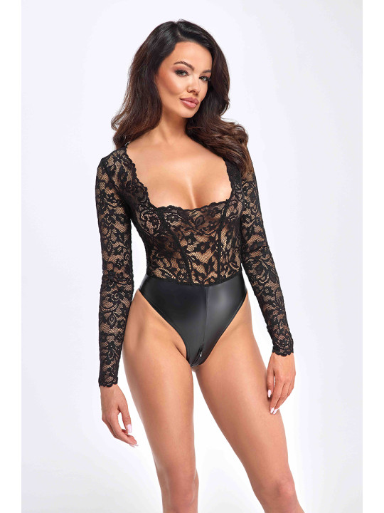 Body Psyché F296 wetlook et dentelle