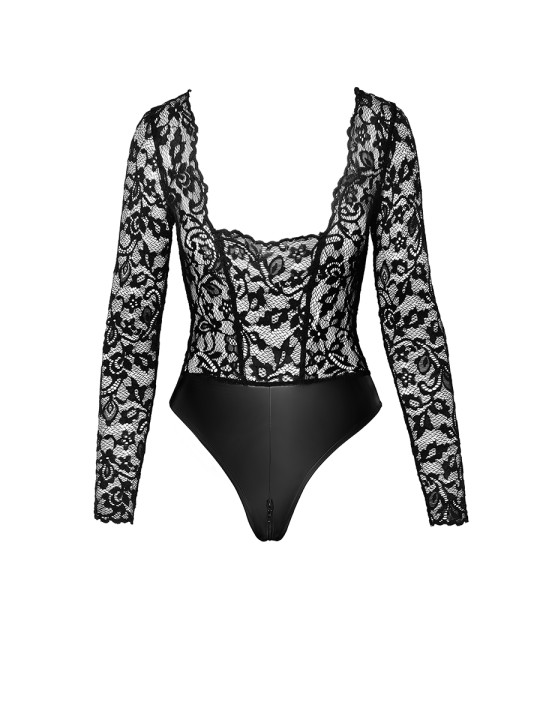 Body Psyché F296 wetlook et dentelle