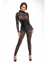Combinaison corset Enigma F299 dentelle et wetlook