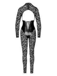 Combinaison corset Enigma F299 dentelle et wetlook