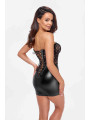 Mini robe corset Solace F300 wetlook et dentelle