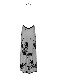 Robe longue dos nu Divinity F312 tulle floqué
