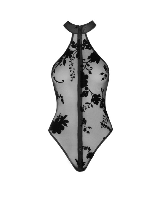 Body zippé Ego F314 tulle floqué