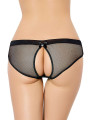 Culotte ouverte en résille noire