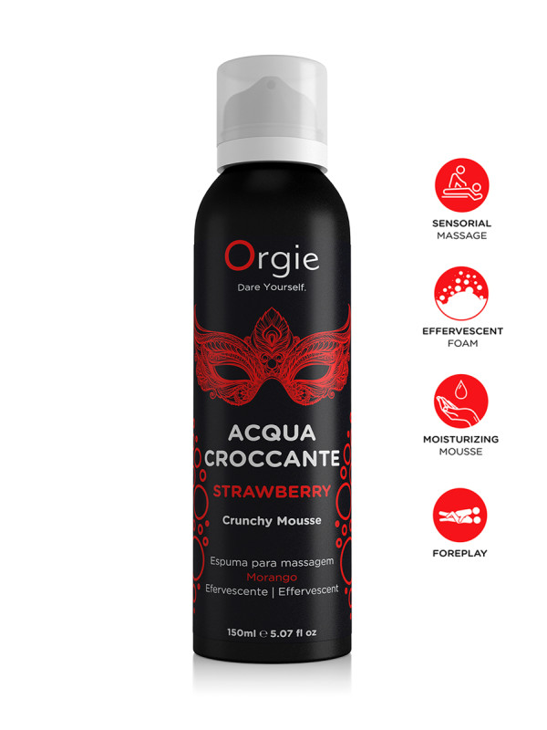 Mousse de massage effervescente Fraise 150ml