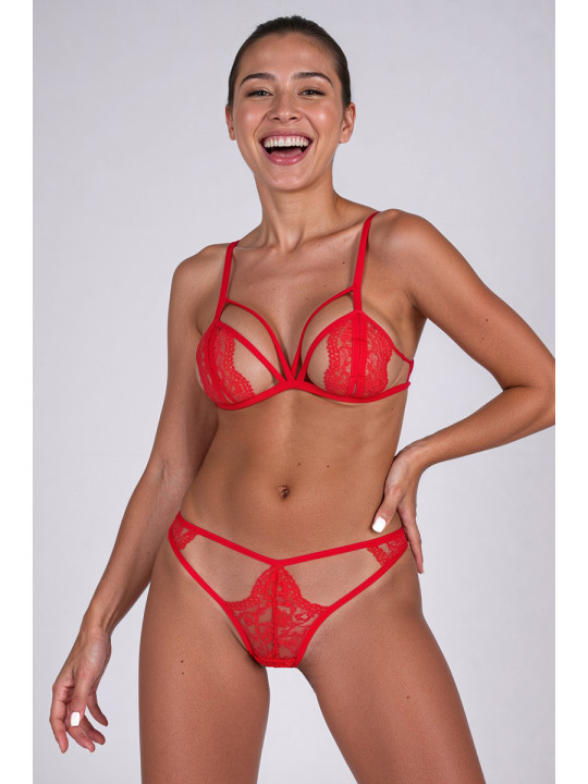 Ensemble 2 pièces rouge Anuvera - Passion