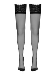 Bas autofixants couture noir 1 - Cotelli Legwear