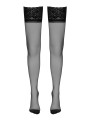 Bas autofixants couture noir 1 - Cotelli Legwear