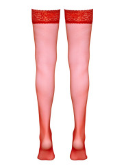 Bas autofixants rouge - Cotelli Legwear