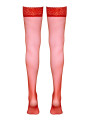 Bas autofixants rouge - Cotelli Legwear