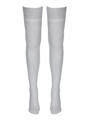Bas autofixants blanc - Cotelli Legwear