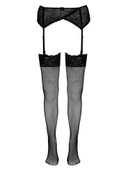 Bas résille noir - Cotelli Legwear