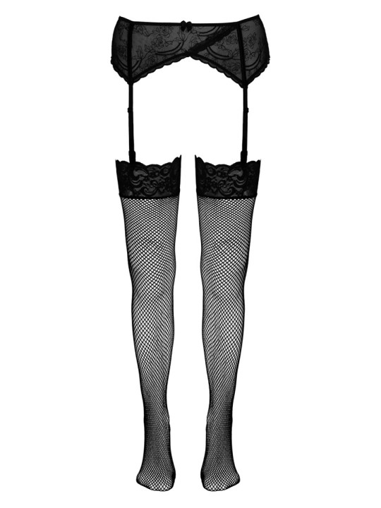 Bas résille noir - Cotelli Legwear
