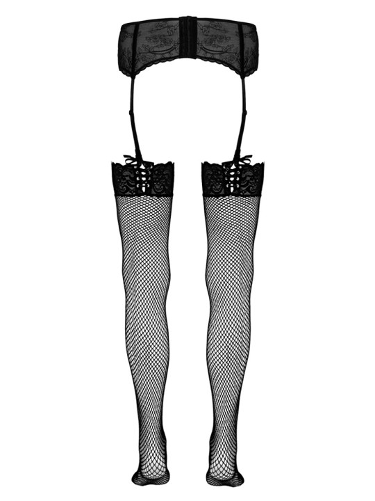 Bas résille noir - Cotelli Legwear