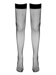 Bas résille autofixants noir - Cotelli Legwear