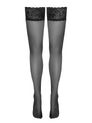 Bas autofixants noir Hold up - Cotelli Legwear