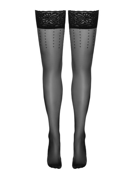 Bas autofixants noir Hold up 2 - Cotelli Legwear