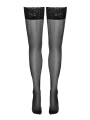Bas autofixants noir Hold up 2 - Cotelli Legwear