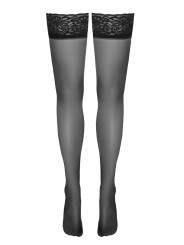 Bas autofixants noir Hold up 3 - Cotelli Legwear