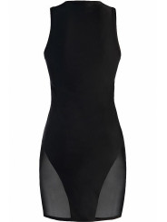Robe moulante noire V-10619 - Axami