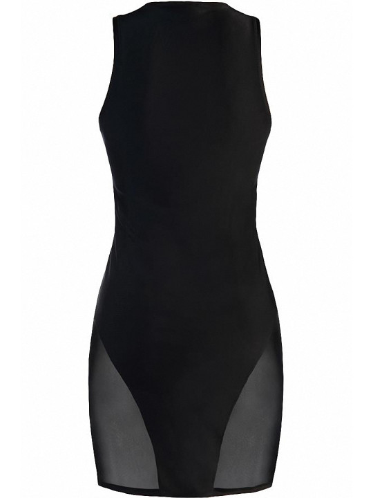 Robe moulante noire V-10619 - Axami