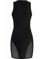 Robe moulante noire V-10619 - Axami